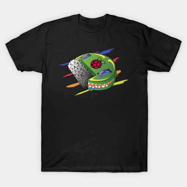 Battle robot with heart raspberry pi T-Shirt by manwel_ds